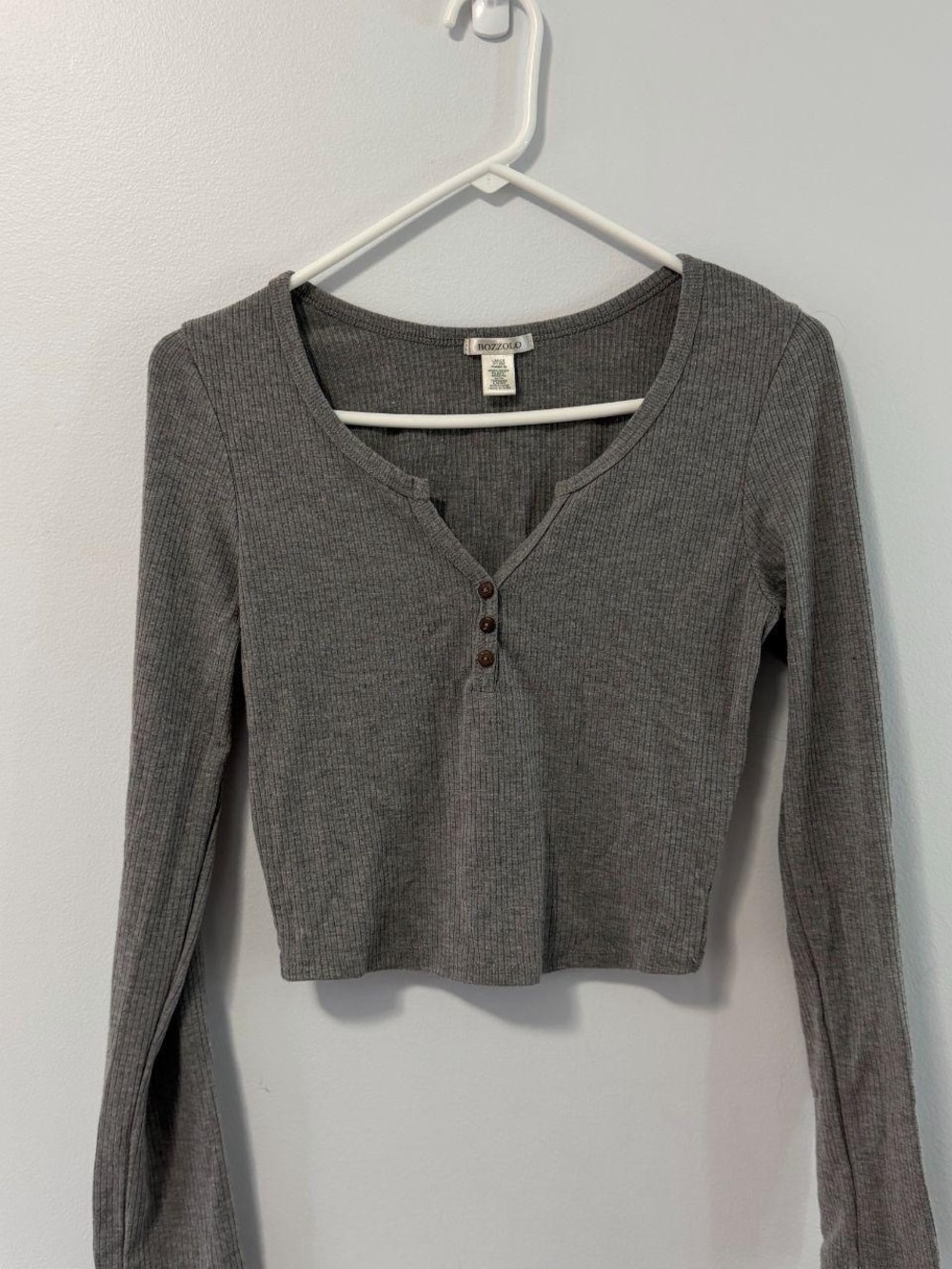 Grey long sleeve top